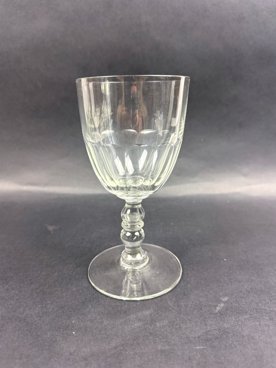 Suite de 6 verres à eau côtes plates 19ème lot n°2-photo-4