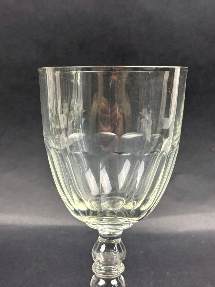 Suite de 6 verres à eau côtes plates 19ème lot n°2-photo-1
