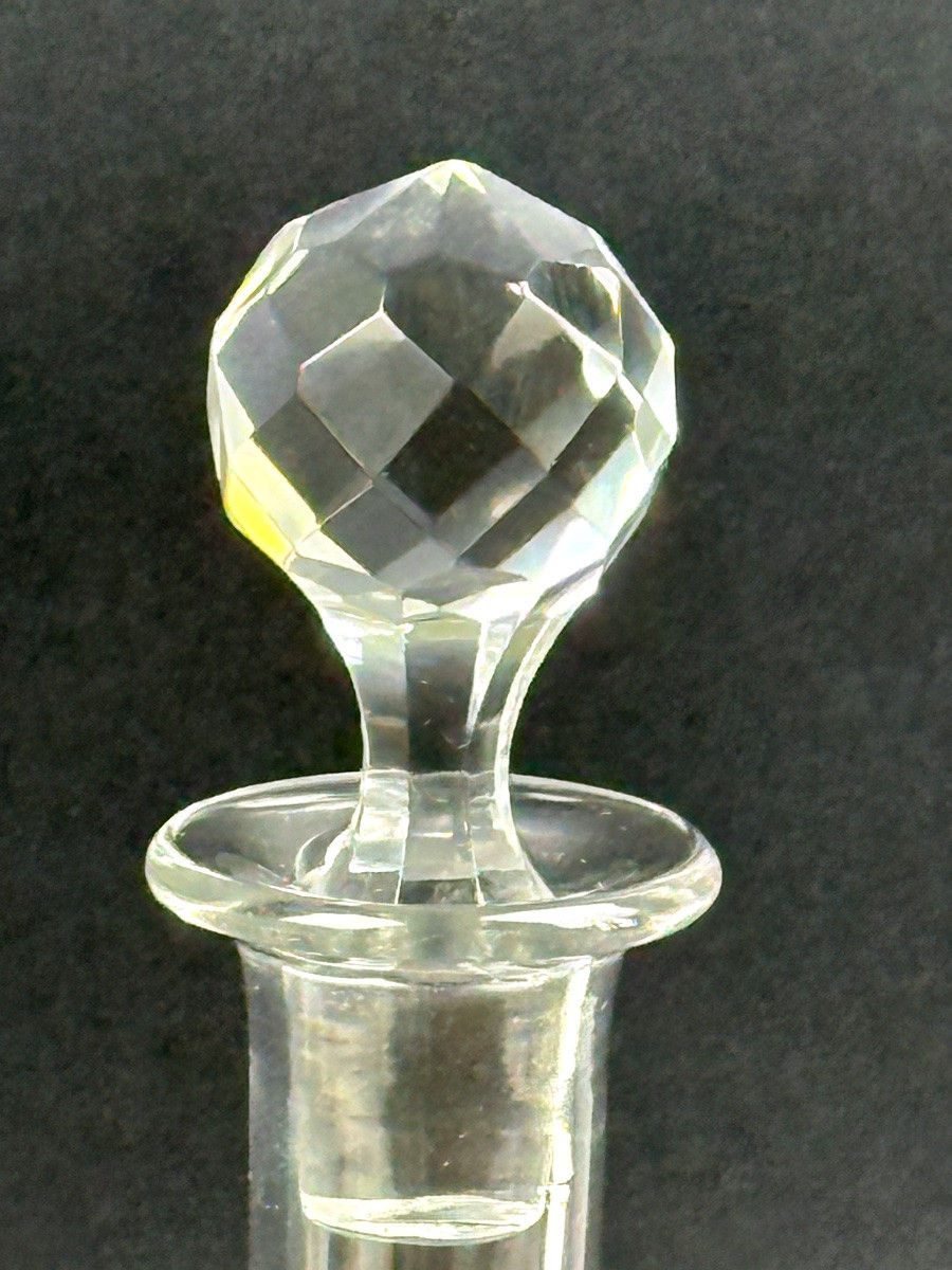 Carafe en cristal gravé fin 19ème début 20ème taille n°2-photo-4