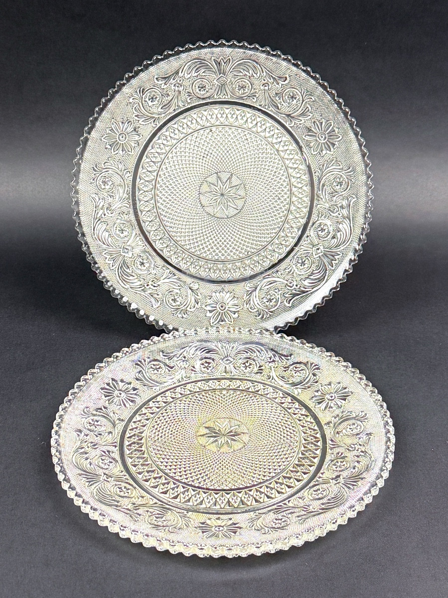 Baccarat, suite de 2 assiettes à dessert modèle Arabesque taille 2