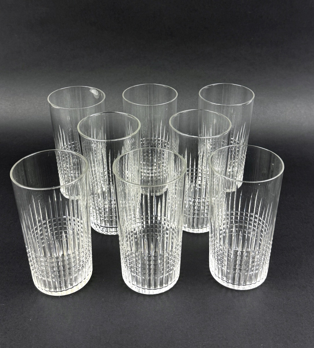 Baccarat, Suite Of 8 Mug Glasses, Long-drink Model Nancy-photo-2