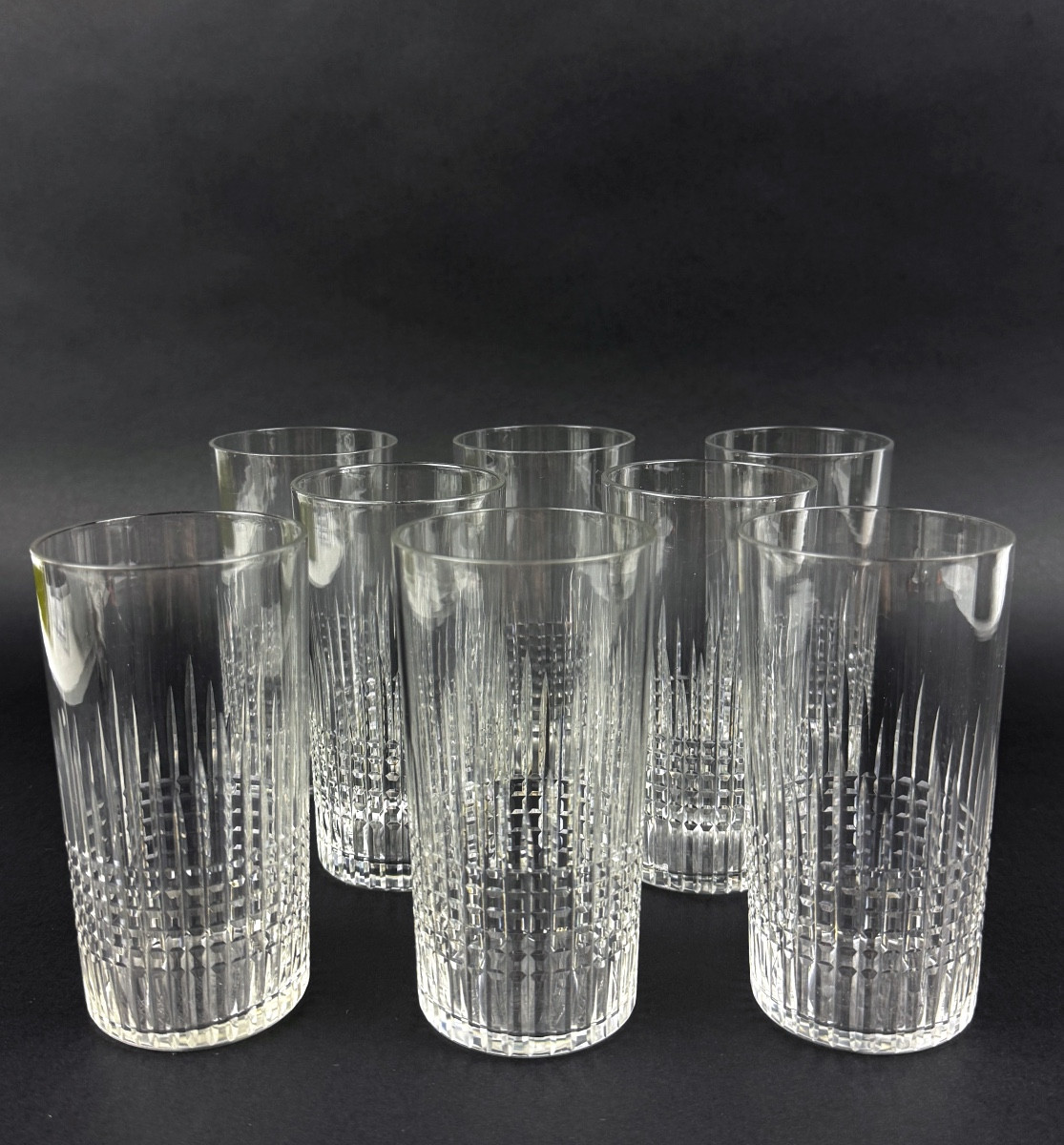 Baccarat, Suite Of 8 Mug Glasses, Long-drink Model Nancy