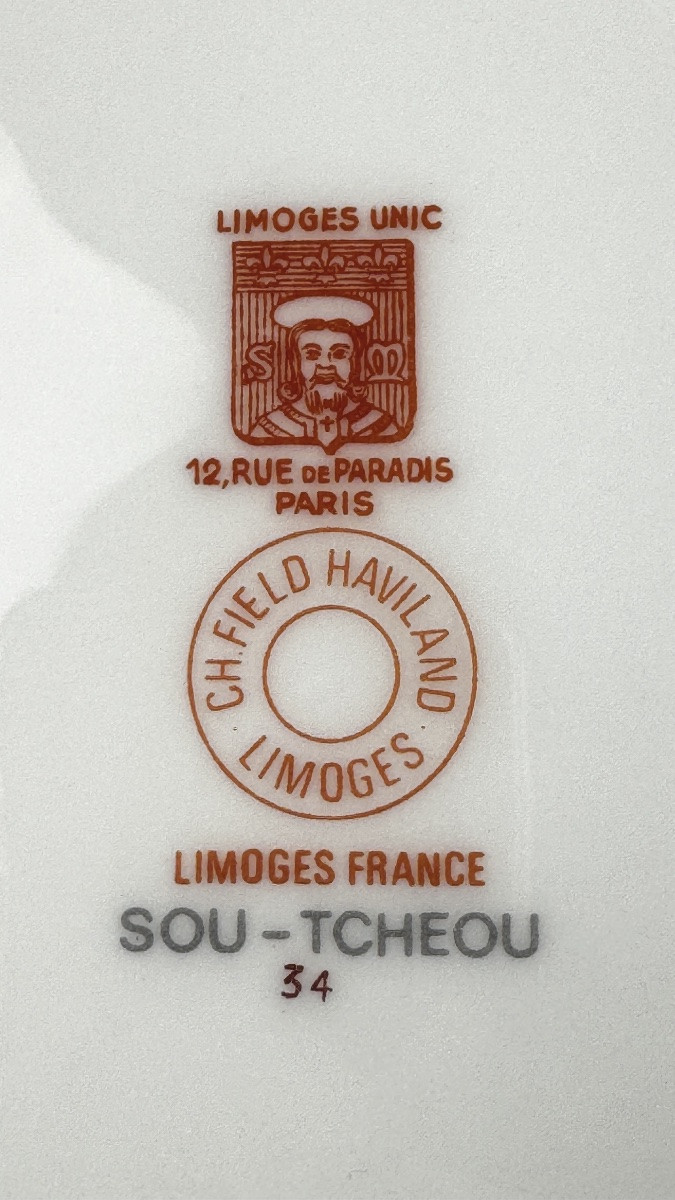 Haviland, Sou-tcheou Model Suite Of 6 Dinner Plates-photo-5
