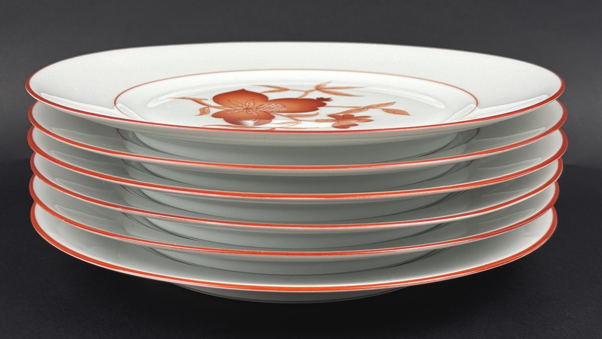 Haviland, Sou-tcheou Model Suite Of 6 Dinner Plates-photo-6