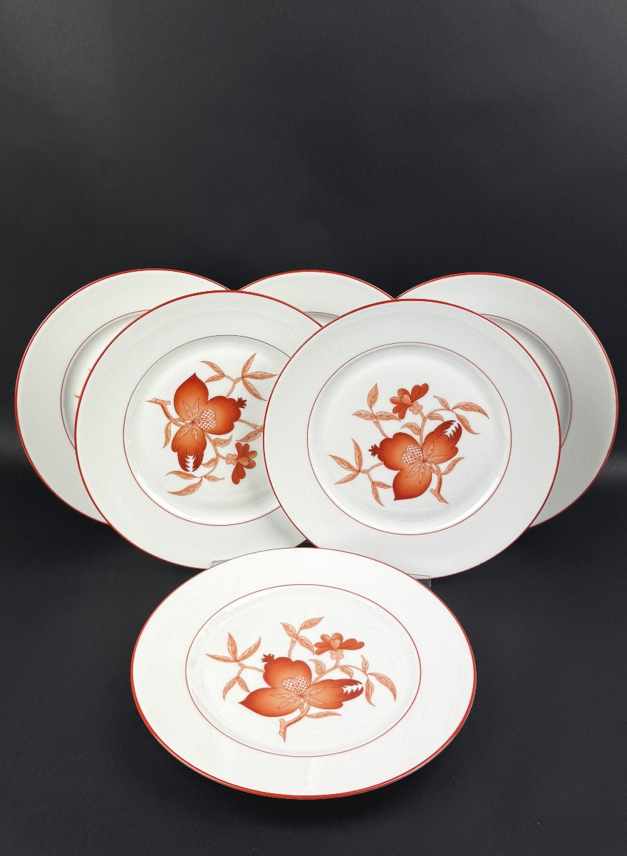 Haviland, Sou-tcheou Model Suite Of 6 Dinner Plates