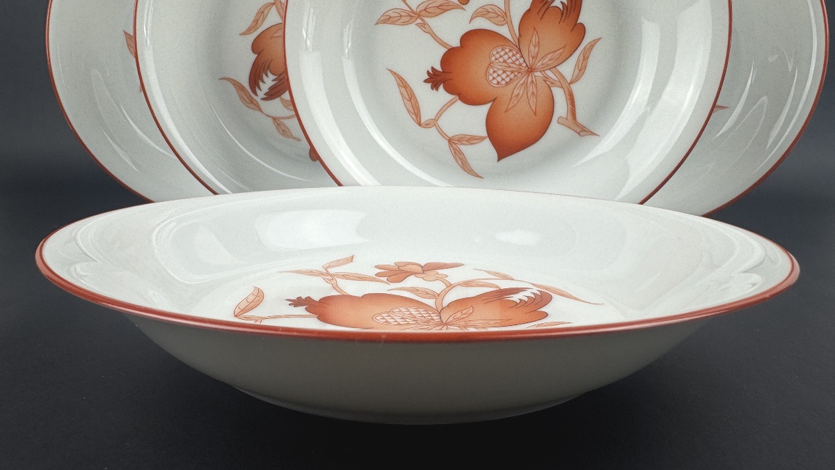 Haviland, modèle Sou-Tcheou suite de 6 assiettes à soupe-photo-3