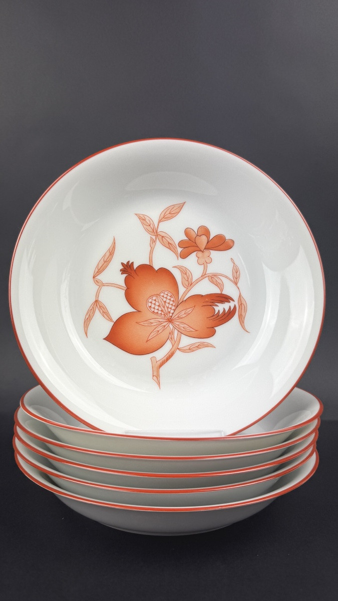 Haviland, modèle Sou-Tcheou suite de 6 assiettes à soupe-photo-4