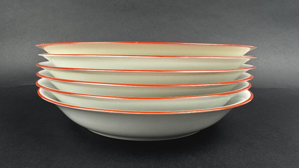Haviland, modèle Sou-Tcheou suite de 6 assiettes à soupe-photo-1