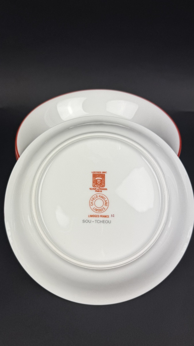 Haviland, modèle Sou-Tcheou suite de 6 assiettes à soupe-photo-2