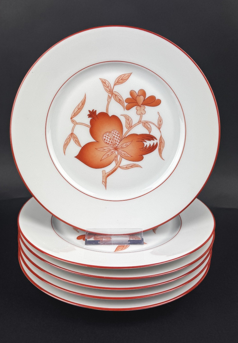 Haviland, Sou-tcheou Model Suite Of 6 Dessert Plates-photo-3