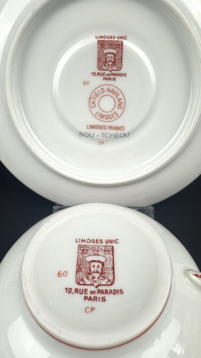Haviland, modèle Sou-Tcheou suite de 6 tasses à thé-photo-2