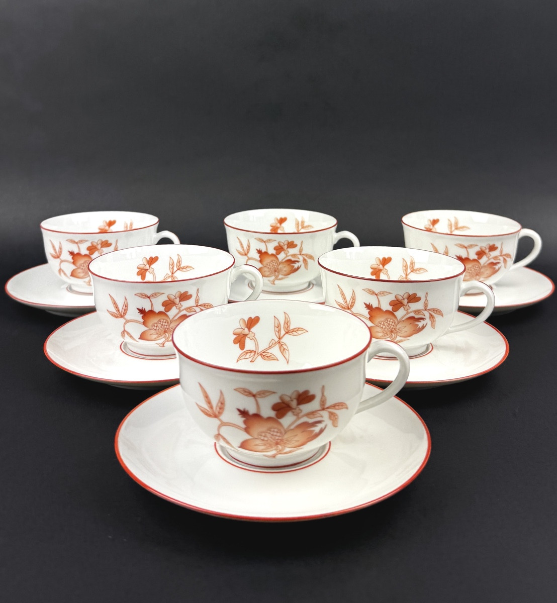 Haviland, modèle Sou-Tcheou suite de 6 tasses à thé