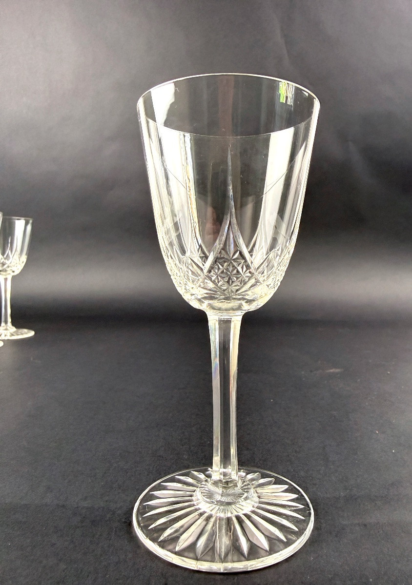 Baccarat, Epron Service, Suite Of 6 White Wine Glasses Size 4-photo-1