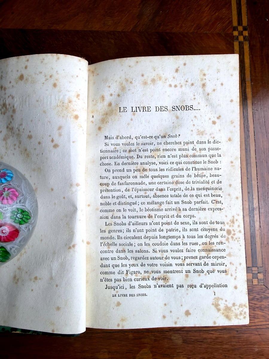 W.M. Thackeray - Le livre des snobs - Paris Hachette 1867-photo-2