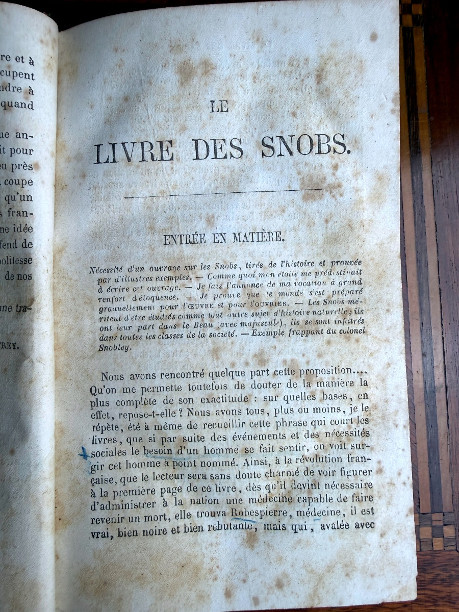 W.M. Thackeray - Le livre des snobs - Paris Hachette 1867-photo-3