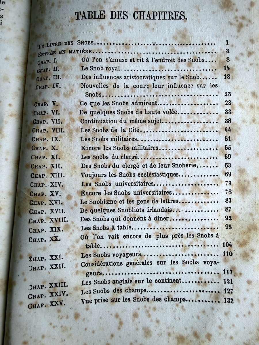 W.M. Thackeray - Le livre des snobs - Paris Hachette 1867-photo-3