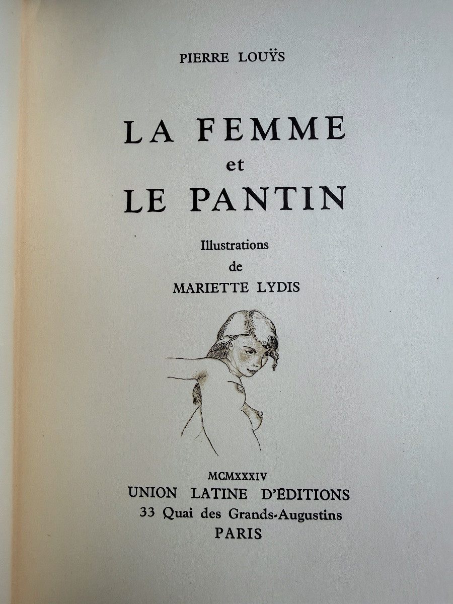 Pierre Louÿs, Romans Et Nouvelles. Illustrations By Mariette Lydis. 7 Volumes. Paris 1934-photo-3
