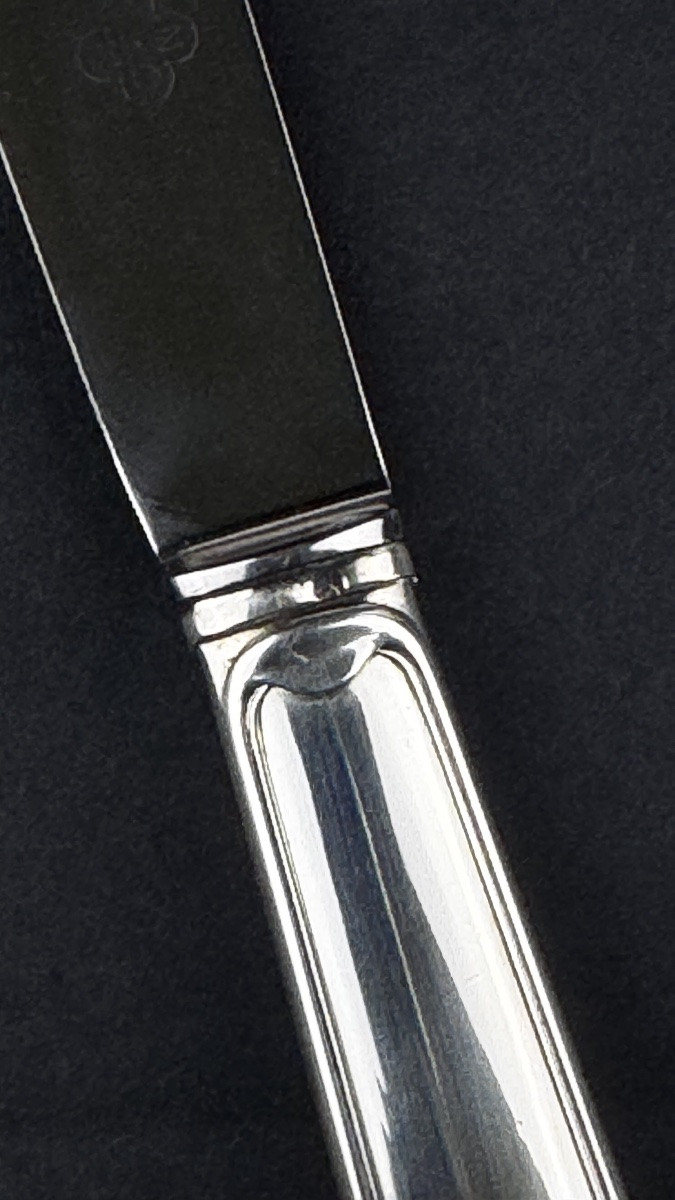 Coffret de 24 couteaux en métal argenté SFAM, modèle filet-photo-3