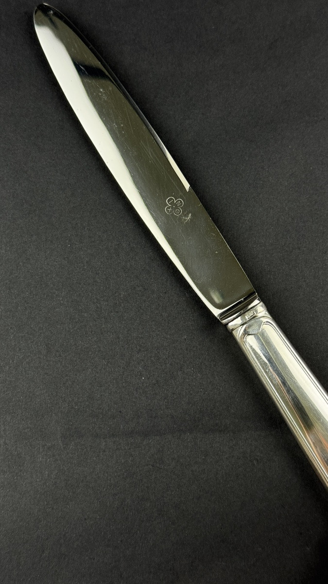 Coffret de 24 couteaux en métal argenté SFAM, modèle filet-photo-5