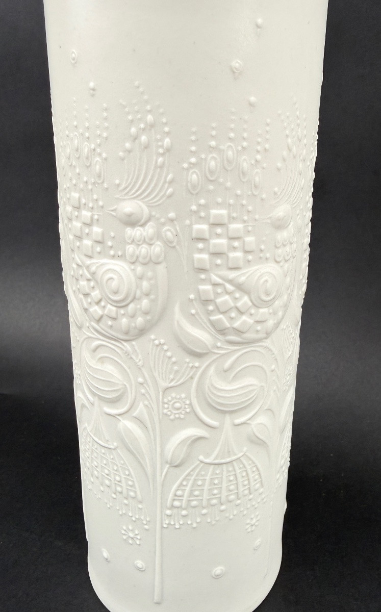 Bjorn Wiinblad, Porcelain Bisque Vase For Rosenthal-photo-3
