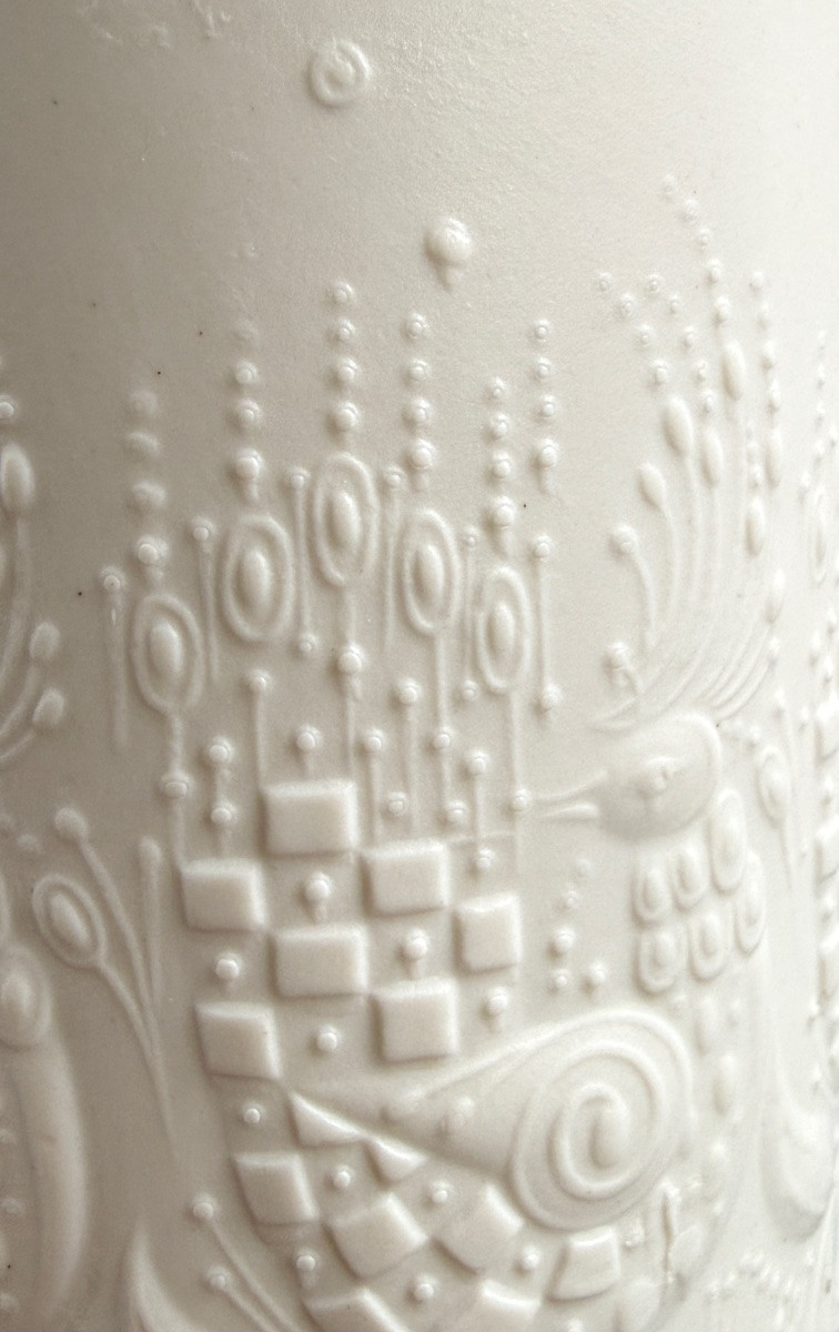 Bjorn Wiinblad, Porcelain Bisque Vase For Rosenthal-photo-3