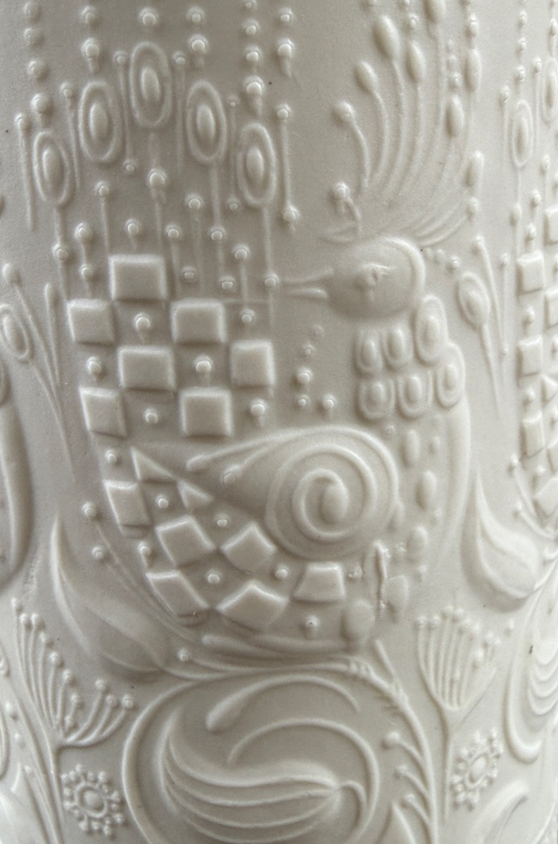 Bjorn Wiinblad, Porcelain Bisque Vase For Rosenthal-photo-4