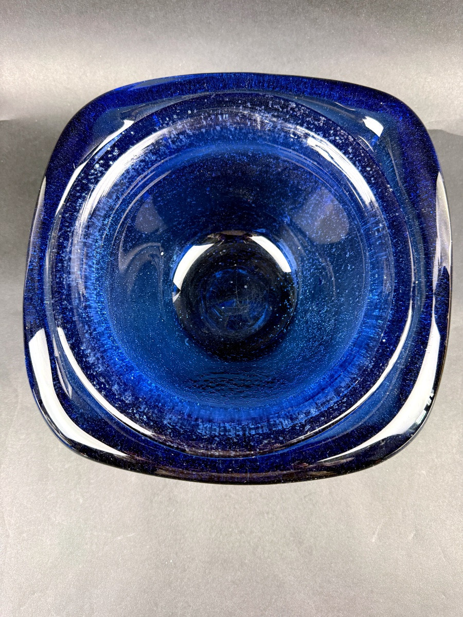 Large Mortar And Pestle In Bubble Glass, Biot-photo-1