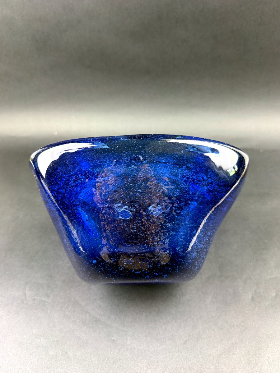 Large Mortar And Pestle In Bubble Glass, Biot-photo-2