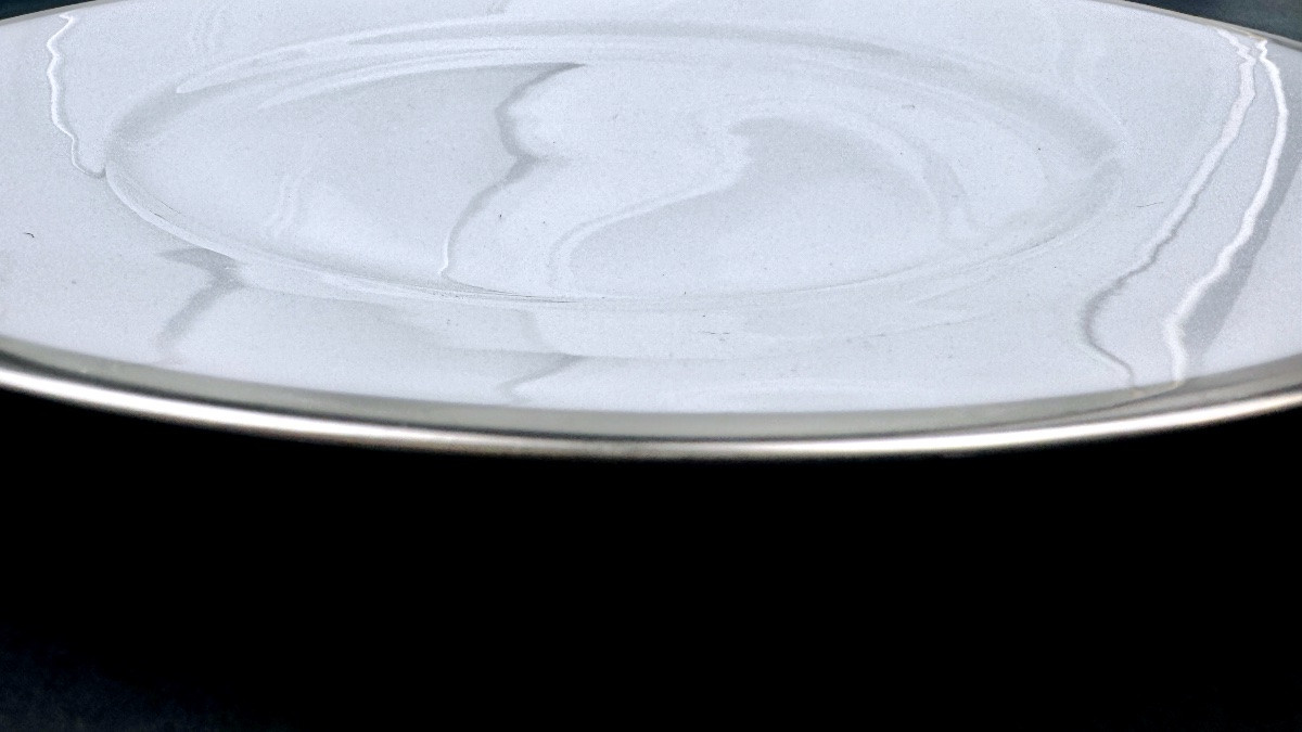 Raynaud, Fontainebleau Platine, Suite Of 6 Wing Plates 22 Cm-photo-2