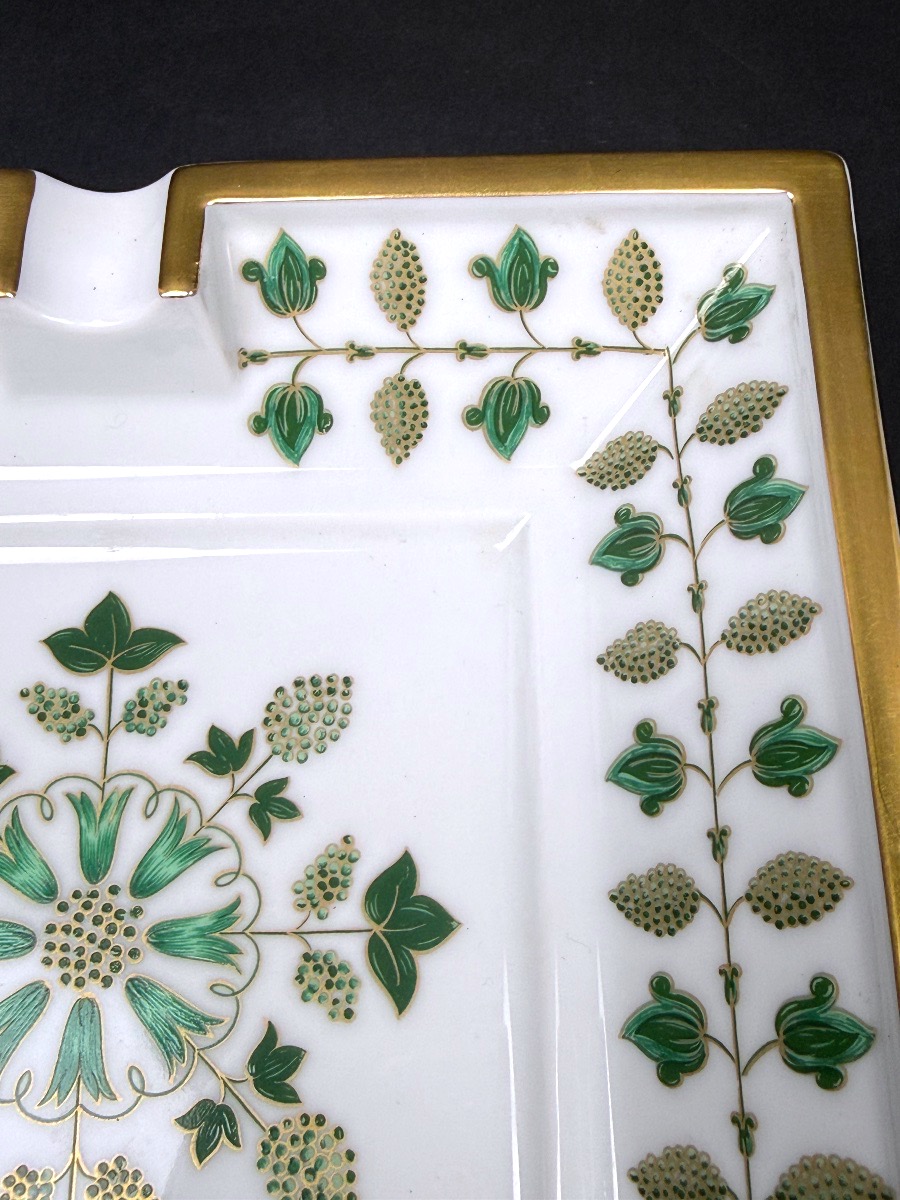 Haviland Limoges, grand cendrier en porcelaine modèle Matignon-photo-3