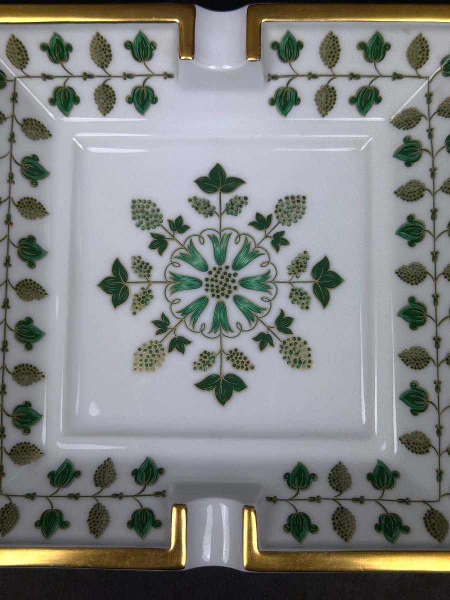 Haviland Limoges, grand cendrier en porcelaine modèle Matignon-photo-4