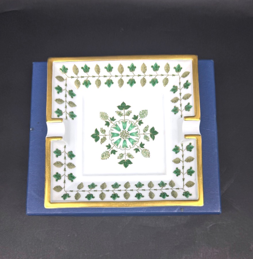 Haviland Limoges, grand cendrier en porcelaine modèle Matignon-photo-2