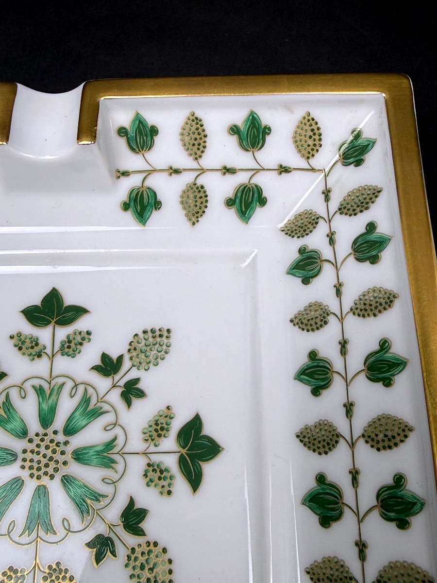 Haviland Limoges, Large Porcelain Ashtray Model Matignon-photo-4