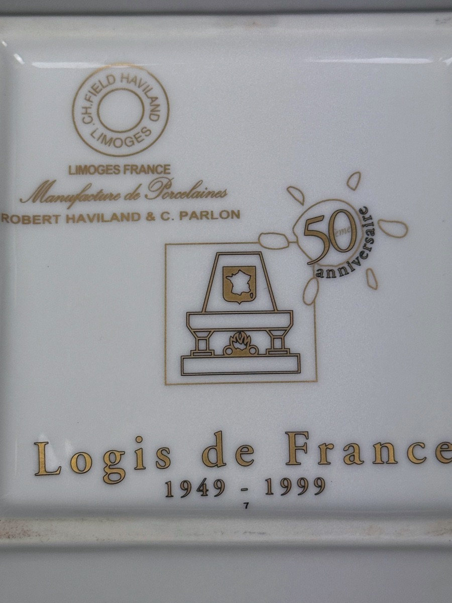 Haviland Limoges, Large Porcelain Ashtray Model Matignon-photo-1