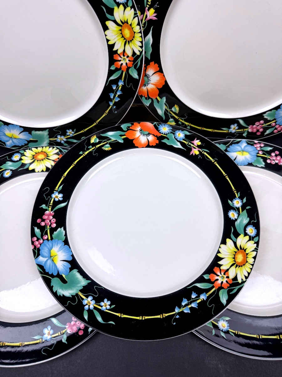 Villeroy & Boch, Suite Of 6 Dinner Plates Model Xenia-photo-2