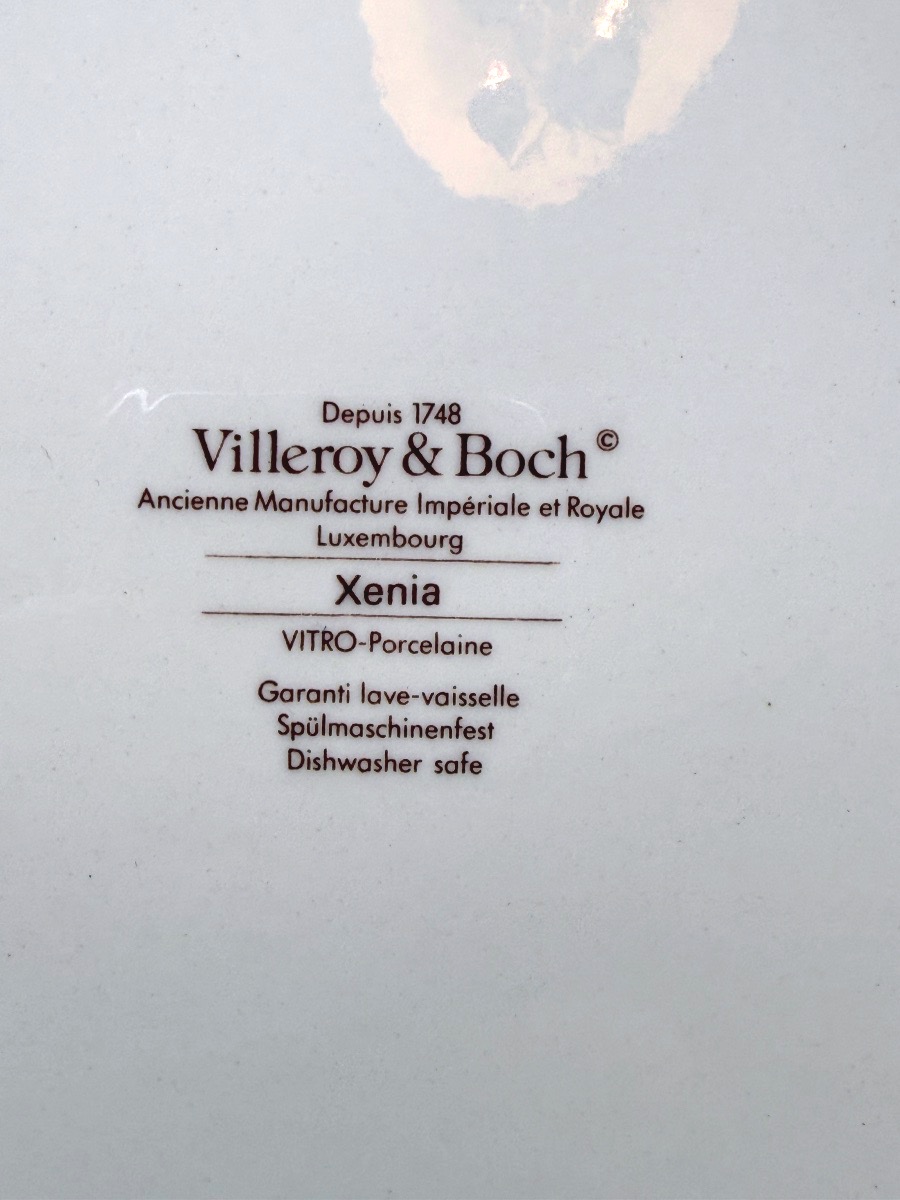 Villeroy & Boch, Suite Of 6 Dinner Plates Model Xenia-photo-3