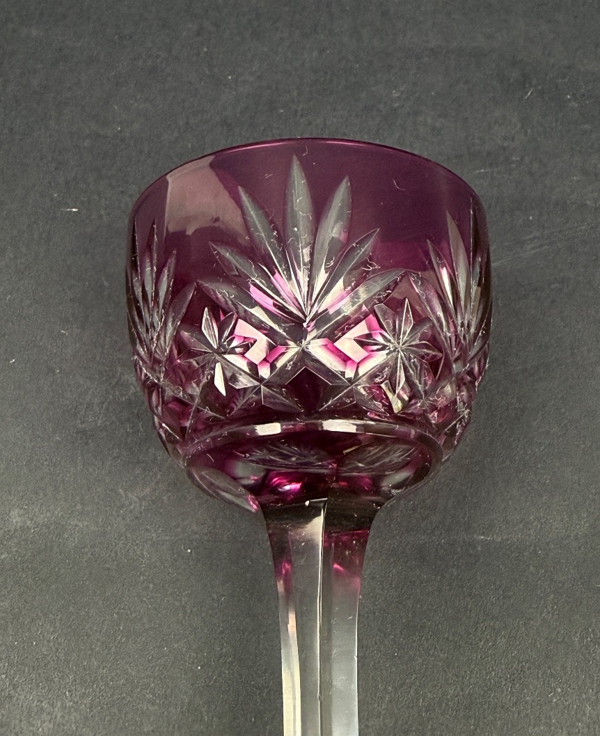 Suite Of 2 Saint-louis Liqueur Glasses, Massenet Model-photo-1