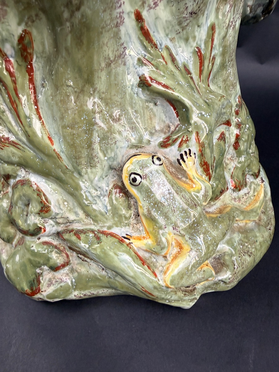 Important perroquet en faïence polychrome, Delft ou Desvres-photo-2