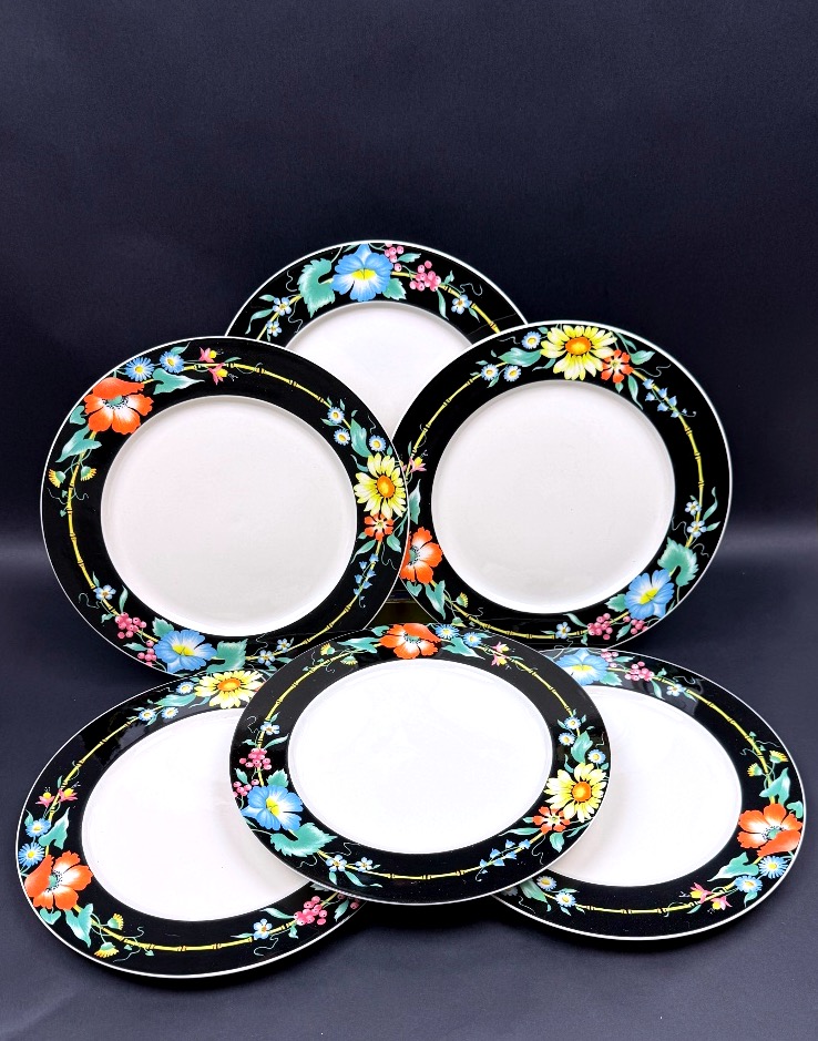 Villeroy & Boch, Suite de 6 assiettes à dîner modèle Xenia
