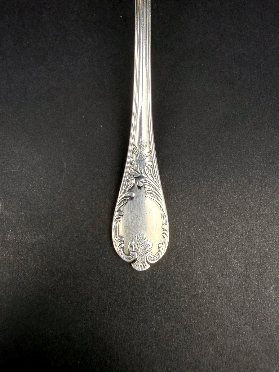 Christofle, Set Of 6 Silver-plated Soda And Jam Spoons, Marly Model-photo-4