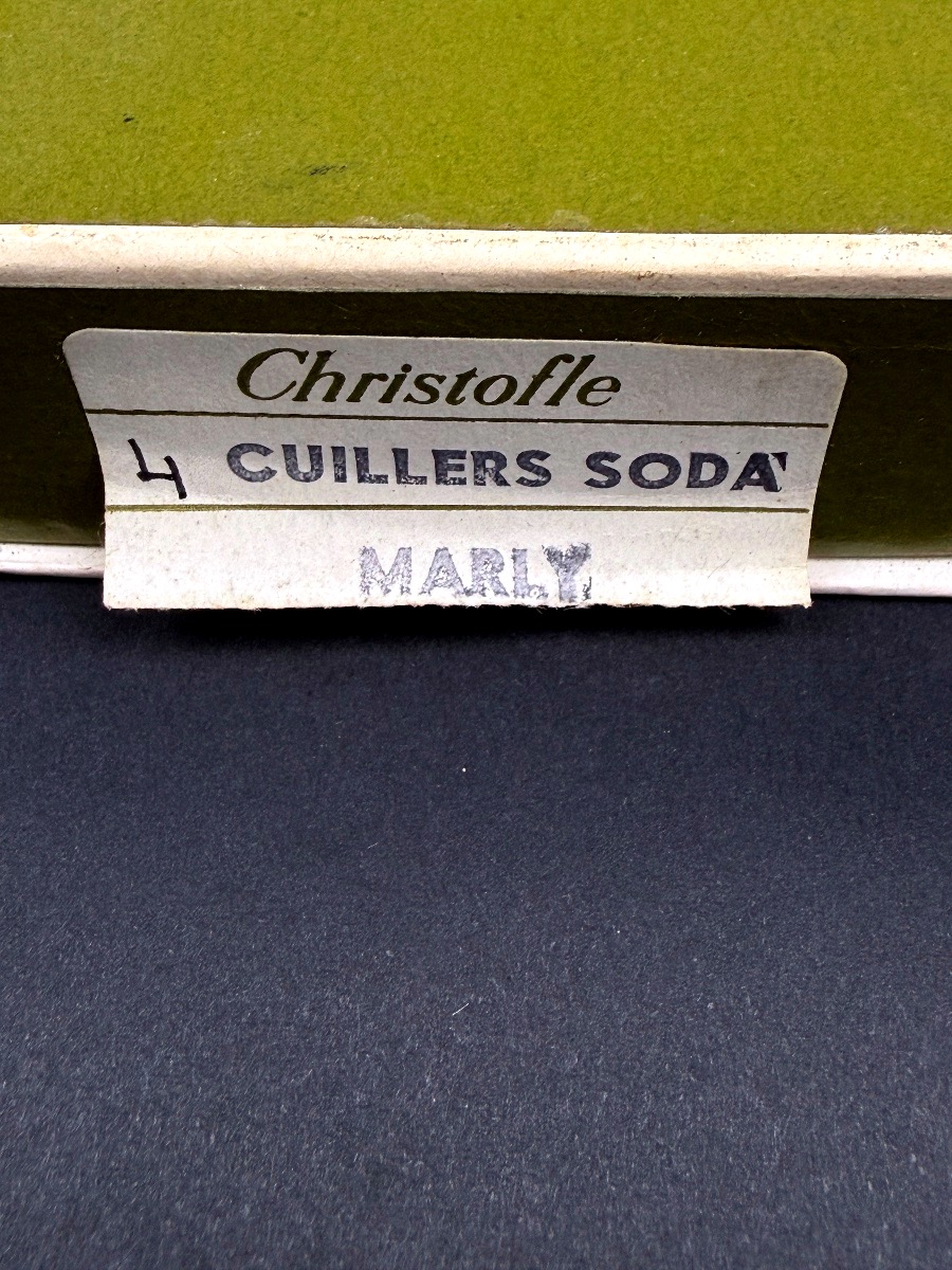 Christofle, Set Of 6 Silver-plated Soda And Jam Spoons, Marly Model-photo-1