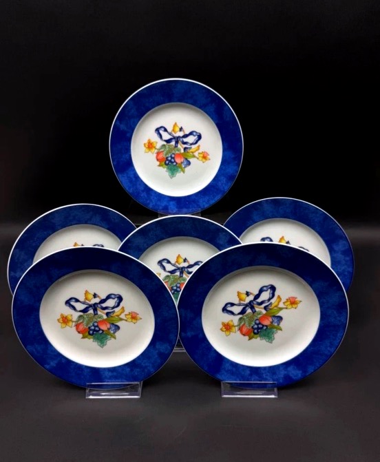 Bernardaud, Set Of 6 Borghèse Dessert Plates
