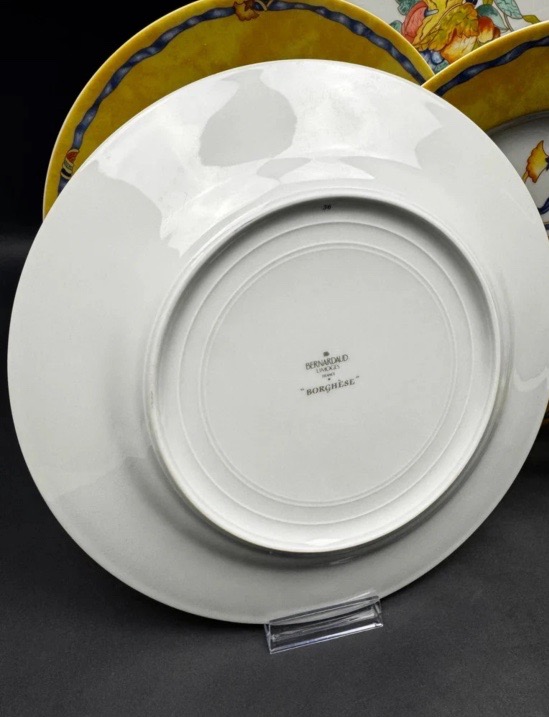 Bernardaud, Set Of 6 Borghèse-style Dinner Plates -photo-4