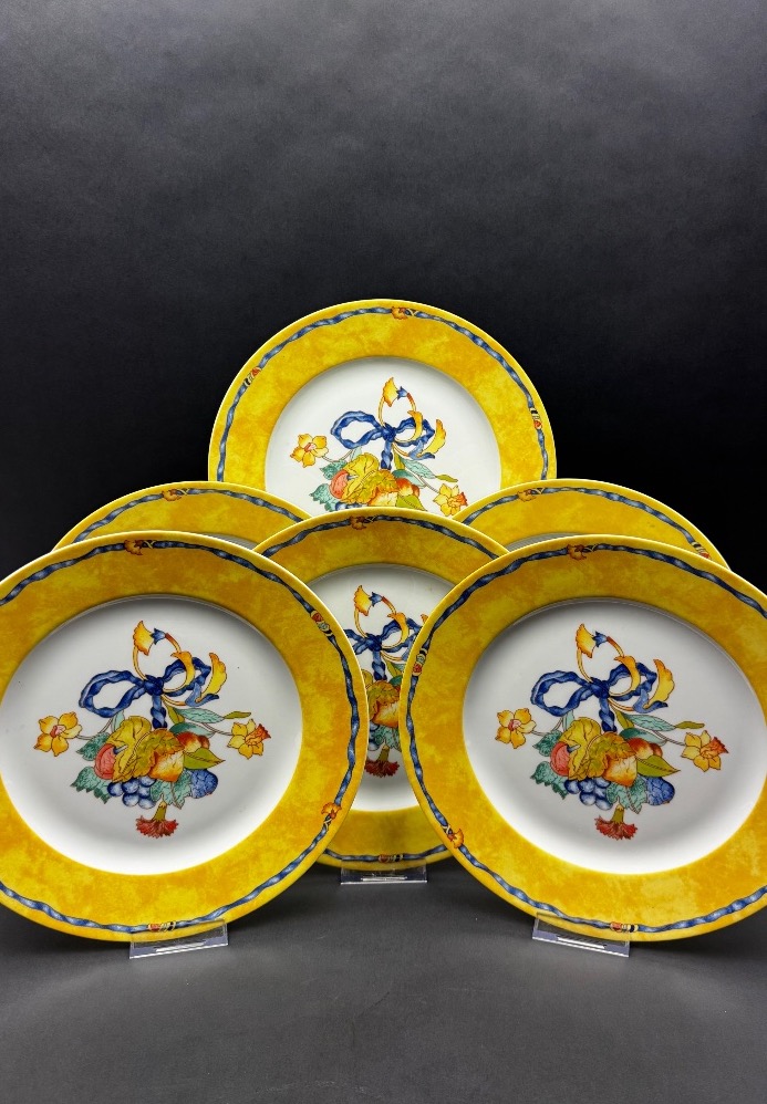 Bernardaud, Set Of 6 Borghèse-style Dinner Plates 