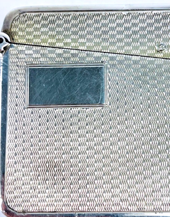 Etui porte cartes en argent massif anglais 1928-photo-2