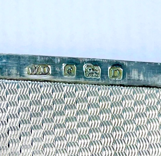 Etui porte cartes en argent massif anglais 1928-photo-3