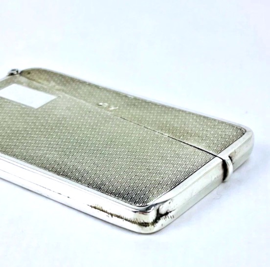 Etui porte cartes en argent massif anglais 1928-photo-2