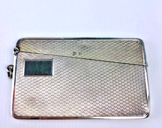 Etui porte cartes en argent massif anglais 1928