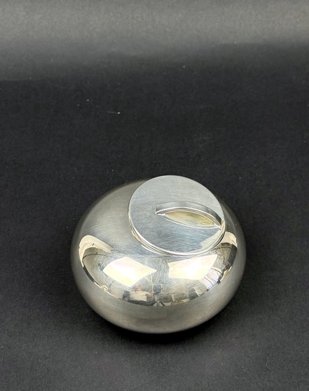 Christofle And Lino Sabattini, Silver-plated Metal Spherical Sugar Bowl