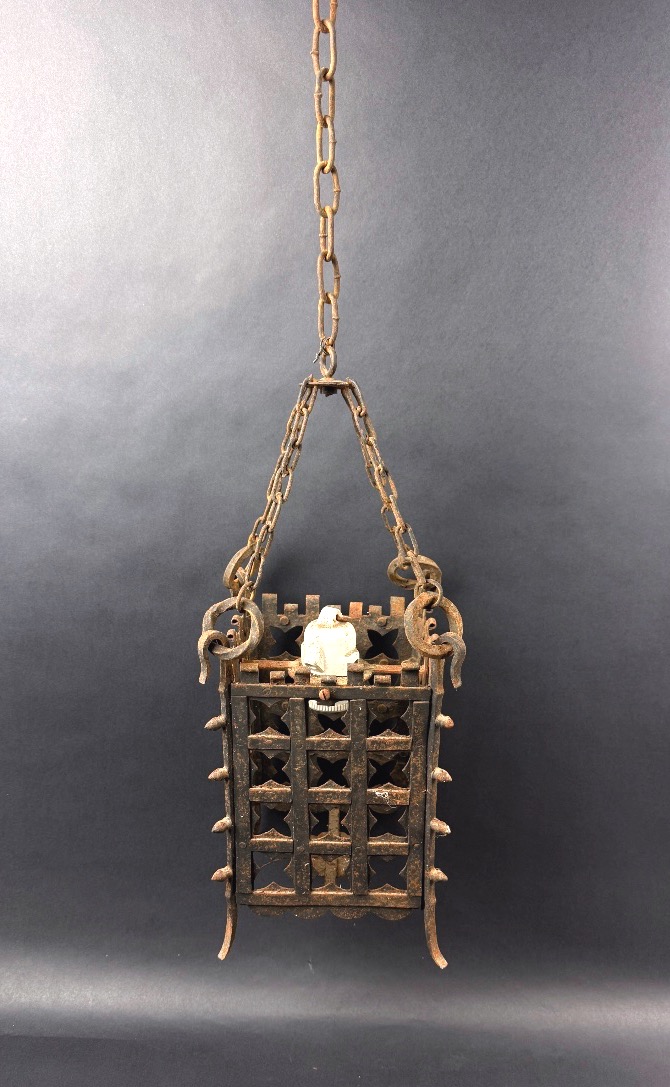 Antique Small Wrought-iron Lantern